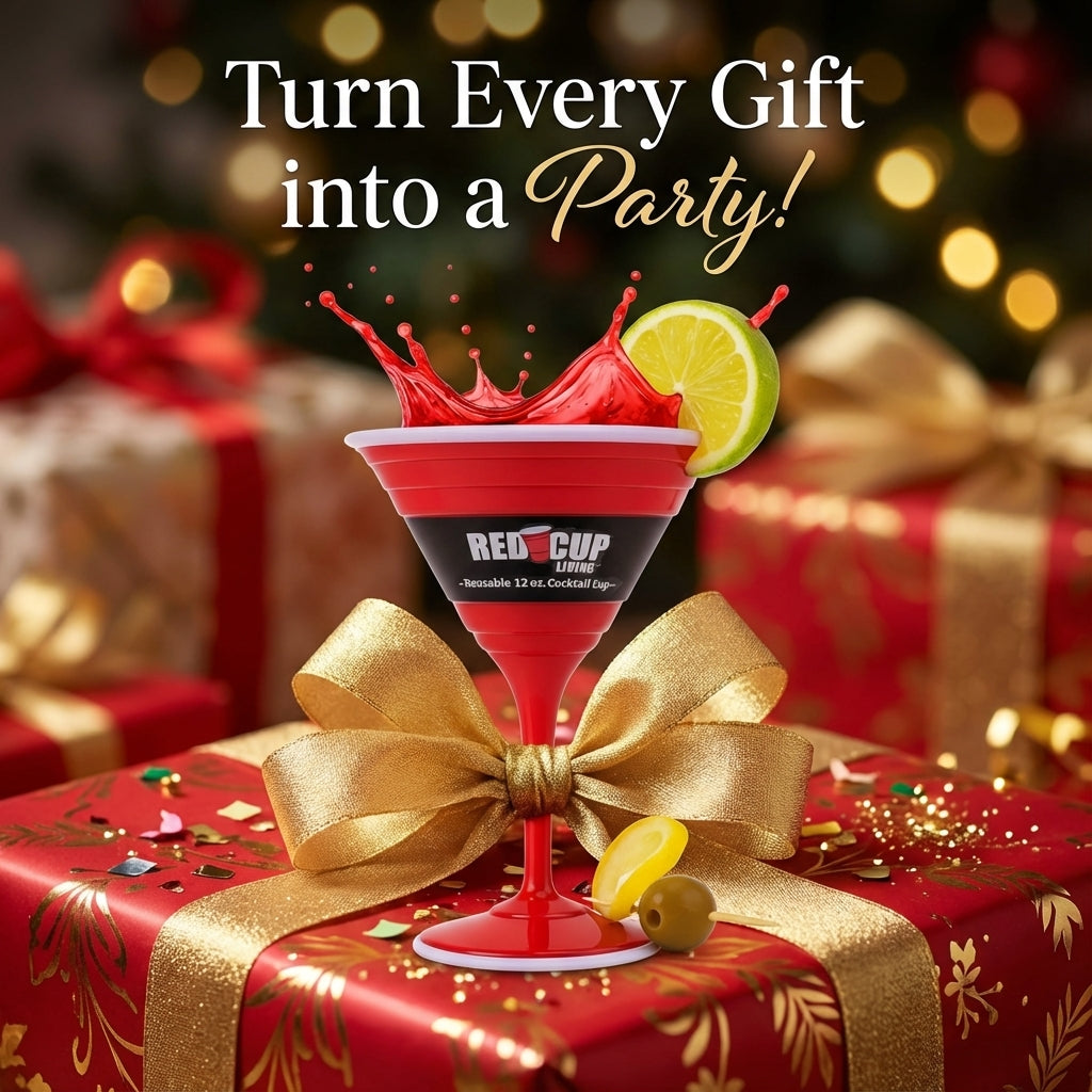 Redcupliving 12oz Reusable Double-Wall Cocktail Party Cups