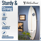 Storeyourboard Floating Surfboard Wall Mount, Clear Acrylic Surf Board Display, Indoor Surfboard Wall Decor, Vertical Surfboard
