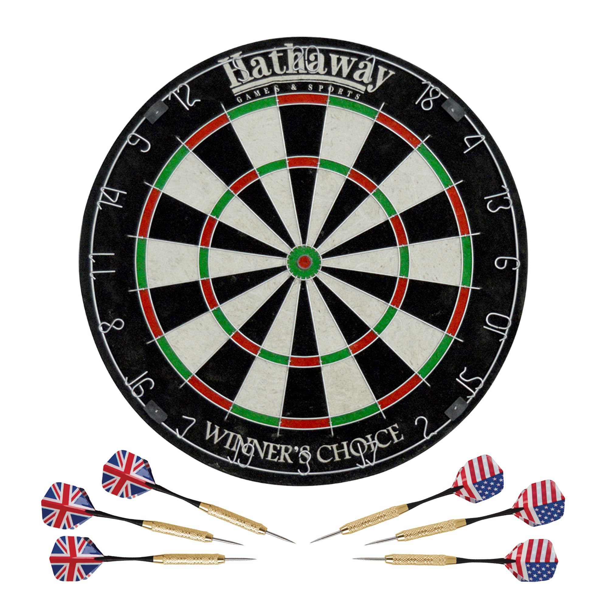 Hathaway Winners Choice 18'' Sisal Fiber Bristle Dartboard