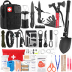 Survival Kit And First Aid Kit, 160 Pcs Emergency Supplies Camping Accessories With Upgraded Molle Bag, Gifts For Men And Women 