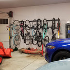 Storeyourboard Blat 8 Bike Wall Storage Rack, 2 Pack Bike Rack For Garage, Heavy Duty Powder Coated Industrial Steel, Wall Mount