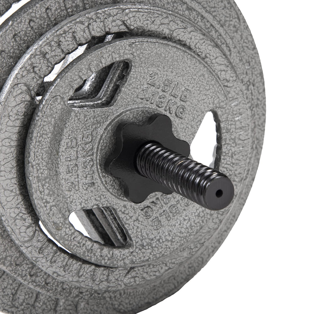 Signature Fitness 5Ft Stardard Barbell With Star Locks, Black