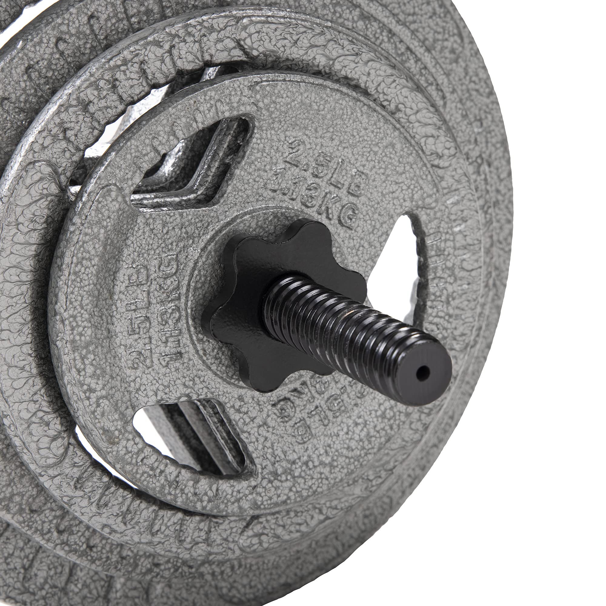 Signature Fitness 5Ft Stardard Barbell With Star Locks, Black