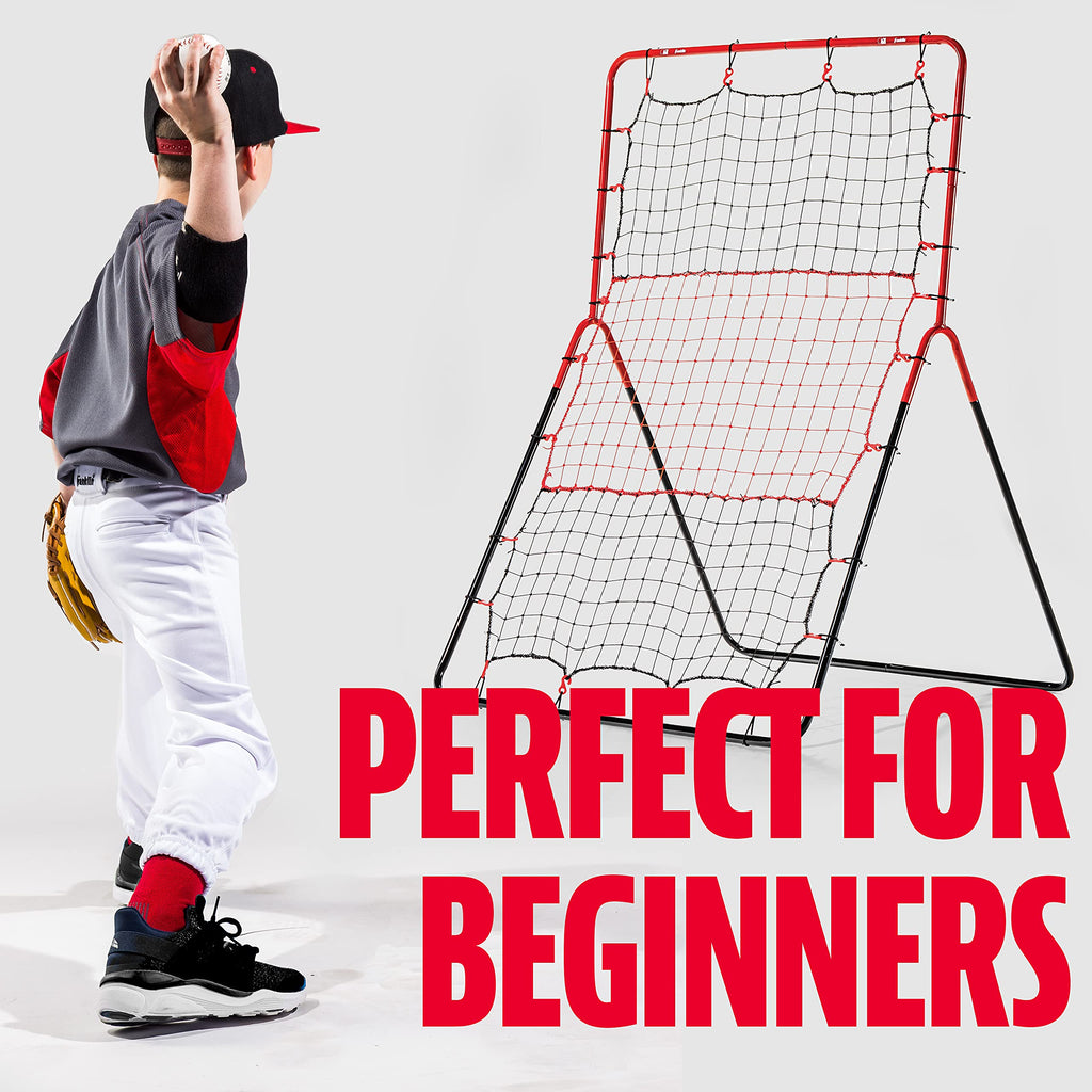 Franklin Sports Baseball Rebounder Net - 3-Way Baseball + Softball Pitchback Net + Fielding Trainer - Bounce Back Net For Fieldi