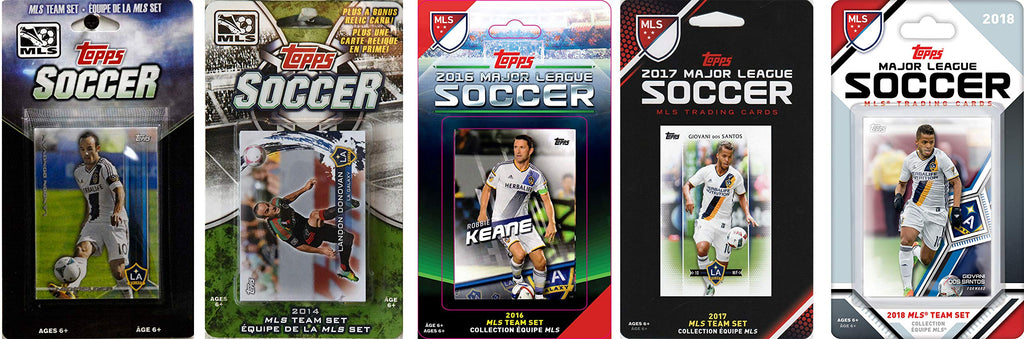 Mls Los Angeles Galaxy 5 Different Licensed Trading Card Team Sets