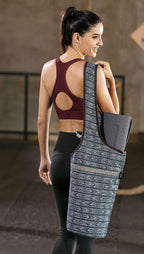 Ewedoos Yoga Mat Bag With Large Size Pocket And Zipper Pocket, Fit Most Size Mats (Artistic Gray)