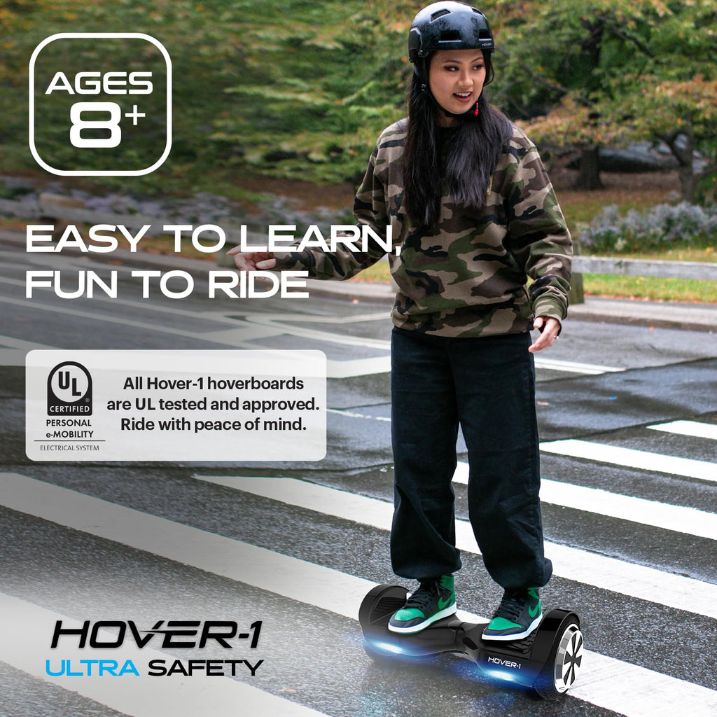 Hover-1 Ultra Electric Self Balancing Scooter - 9  MPH Top Speed, 9  Mile Range, 400  W Motor, Long-Lasting Li-Ion Battery, Ride
