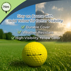 Polara Golf Xd Yellow Extra Distance Balls, Reduces Hooks And Slices, Pack Of 12