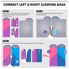 Clostnature Sleeping Bag For Adults And Kids - Lightweight Camping Sleeping Bag For Girls, Boys, Youths, Ultralight Backpacking