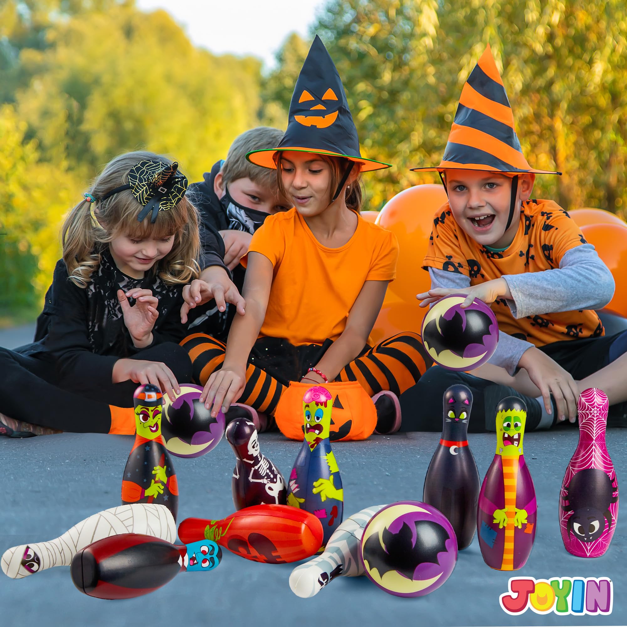 Joyin Halloween Foam Bowling Set For Kids Toys Party Supplies, Get-Together Party, Game Day Events, Indoor Outdoor Party, Birthd