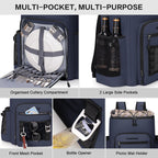 Hulongo Large 52cans Waterproof Insulated Cooler Backpack for Men & Women, Leak Proof Backpack Cooler, Soft, 8Gal (Dark Blue)