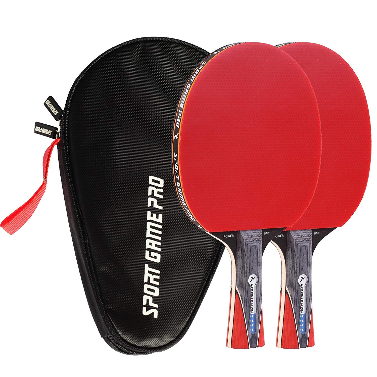Ping Pong Paddle Set With Killer Spin + Case For Free - Professional Table Tennis Racket For Beginner And Advanced Players - Imp