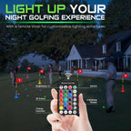 Kingtop Rechargeable Led Golf Hole Light - Waterproof, Focused Illumination Lens, Remote-Controller, Perfect For Backyard Night