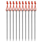 Wanyifa Titanium Tent Nail Pegs Stakes Hook Pin Camping Tent Nail Pack Of 10