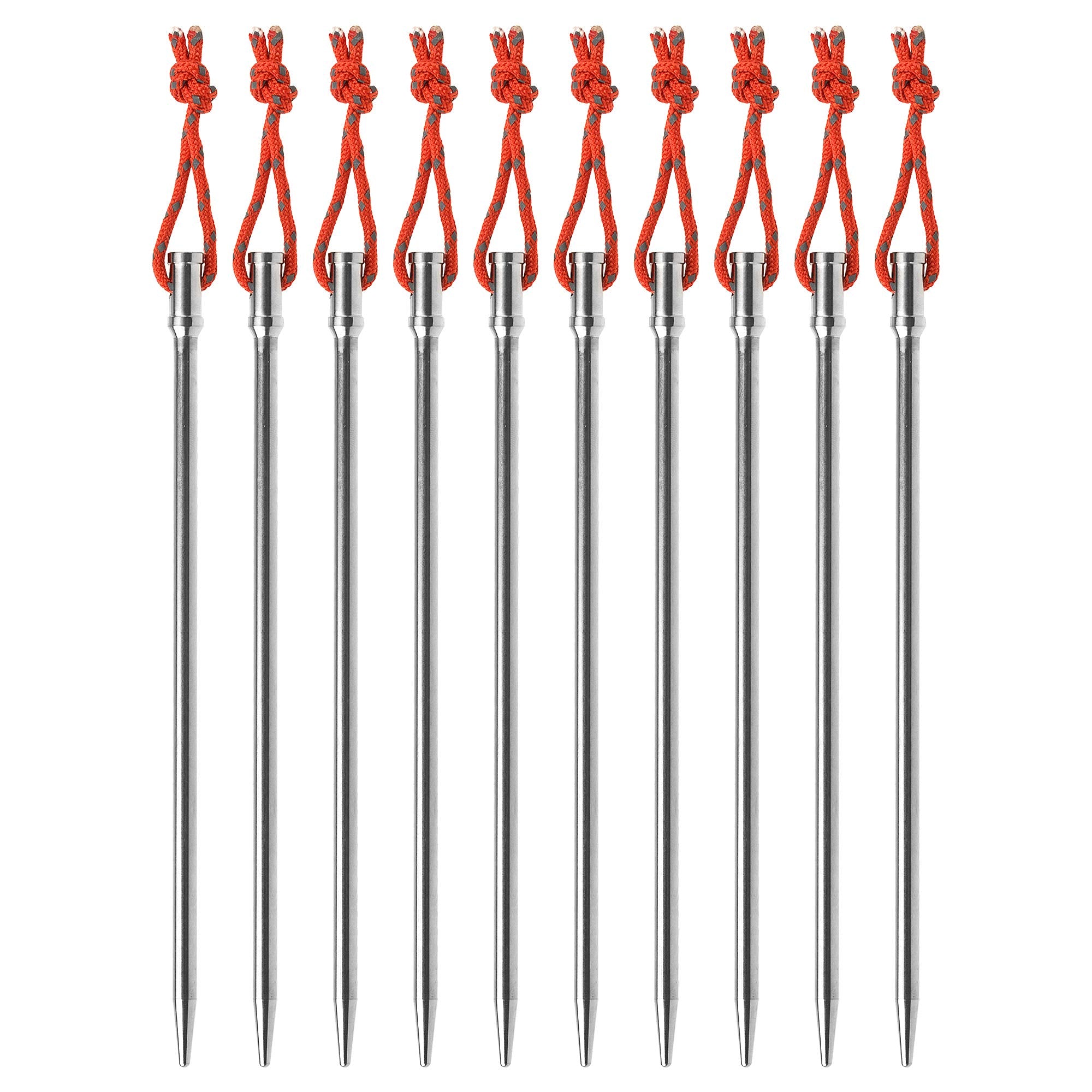 Wanyifa Titanium Tent Nail Pegs Stakes Hook Pin Camping Tent Nail Pack Of 10