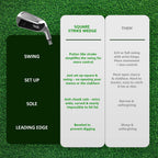 Square Strike Wedge, Black -Left Hand Pitching & Chipping Wedge For Men & Women -Legal For Tournament Play -Engineered By Hot Li