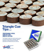 Tweeten Triangle Billiard Pool Cue Tips - 1 Box - 50 Tips - Choose Your Size (13 Mm)