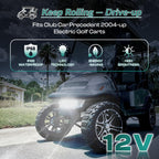 Drive-Up Club Car Precedent Led Head Light With Bumper Replacement Or Upgrade For 2004-Up Electric Golf Carts