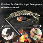 Clwryviduu Survival Fire Starter, 4 Inch Ferro Rod, Flint Fire Starters For Hiking And Camping, Flint And Steel Survival Tool Wi