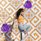 Dilibra 24 Pcs Metallic Cheerleading Pom Poms For Kids, Shiny Cheerleaders Cheer Pompoms With Baton Handle, Cheering Squad Hand