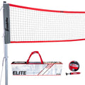 Franklin Sports Elite Volleyball Net Set - Includes Pro Style Ball With Pump, Poles/Net, Stakes, Ropes, Boundary Kit - Beach + B