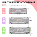 Sportneer Hand Weights Set, Removable Walking Weight Of 6 (1Lb, 2Lbs, 3Lbs Each Pack) Soft Dumbbells Sets For Women Men Walking