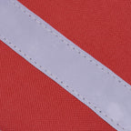Safety Tow Flag With Webbing For Kayak Boat Bicycle Travel Tow Warning Truck Loads (Red With Reflective Band)