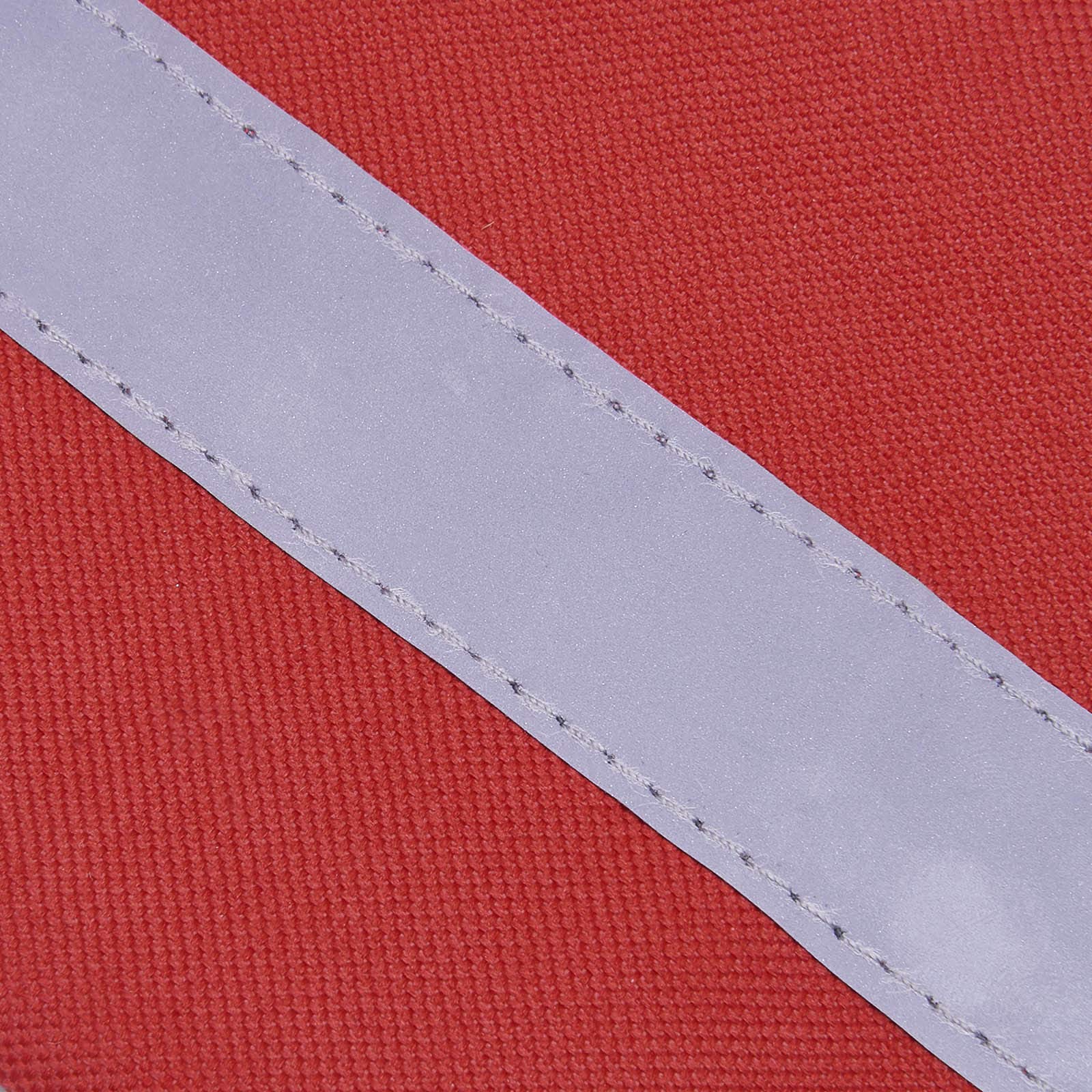 Safety Tow Flag With Webbing For Kayak Boat Bicycle Travel Tow Warning Truck Loads (Red With Reflective Band)