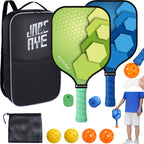 Pickleball-Paddles-Set-Of-2 Usapa Approved | Joncaye Pickleball Racquets With Indoor Outdoor Balls, Paddle Case, Lead Tape | Lig