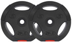 Balancefrom Vinyl Standard 1-Inch Plate Weight Plate For Strength Training And Weightlifting, 20-Pound, Pair