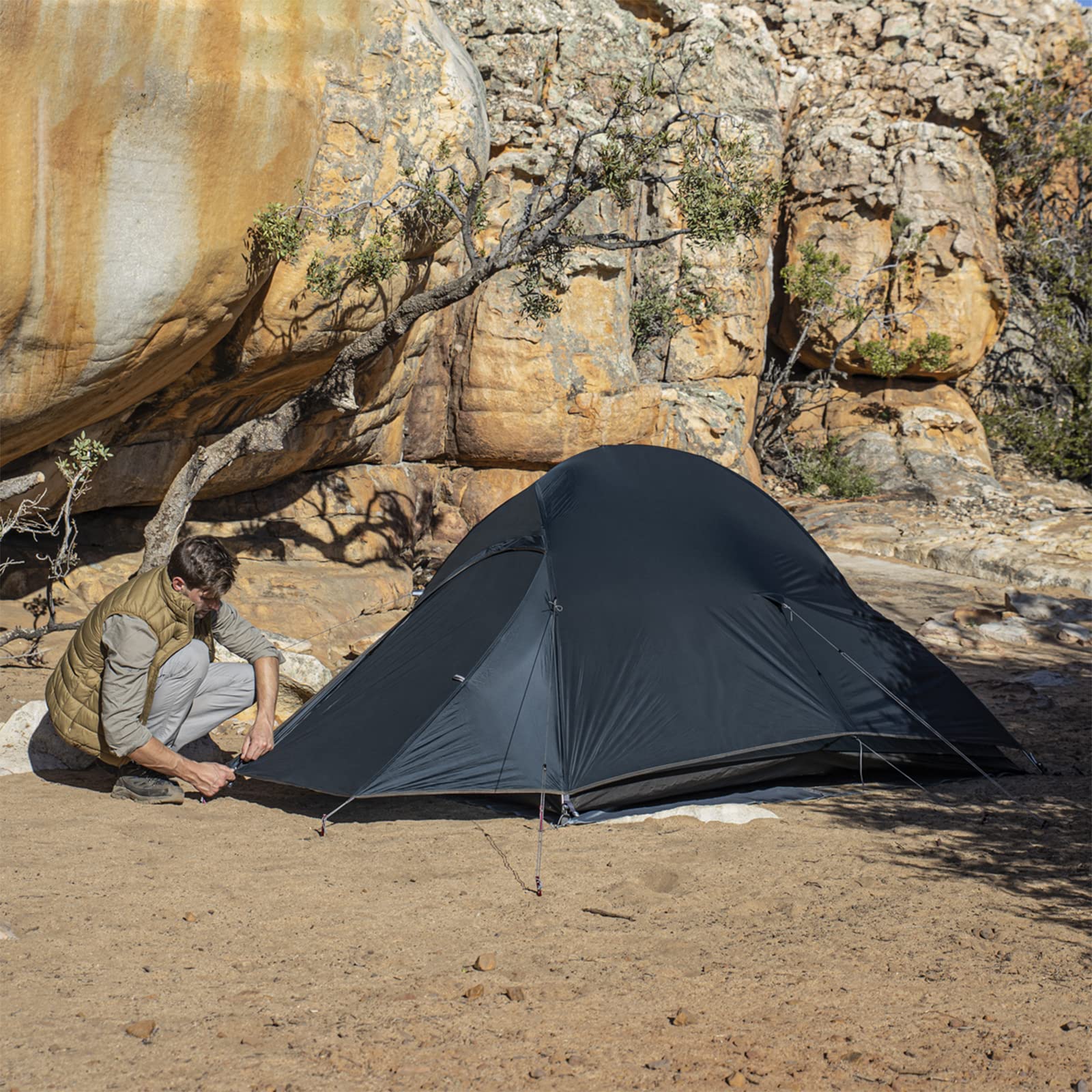 Naturehike Cloud Up 2 Person Tent Lightweight Backpacking Tent With Footprint - 3 Season Free Standing Camping Hiking Two Person