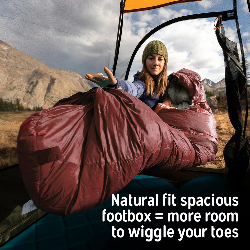 Kelty Cosmic 0 Down Mummy Sleeping Bag - 550 Fill Duck Down Winter Backpacking Sleeping Bag, Regular
