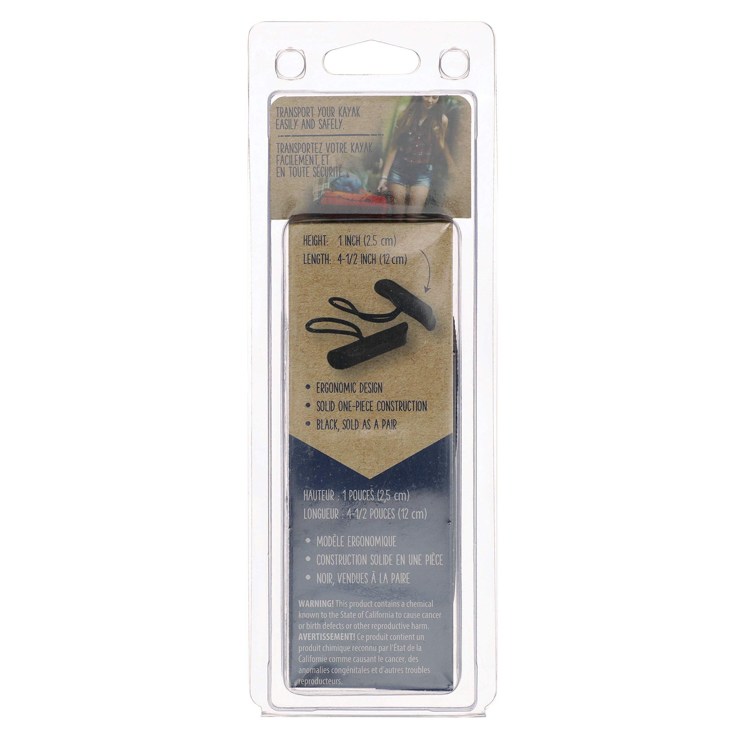 Attwood 11944-7 Kayak Handle Replacement Set (Pack Of 2), Black