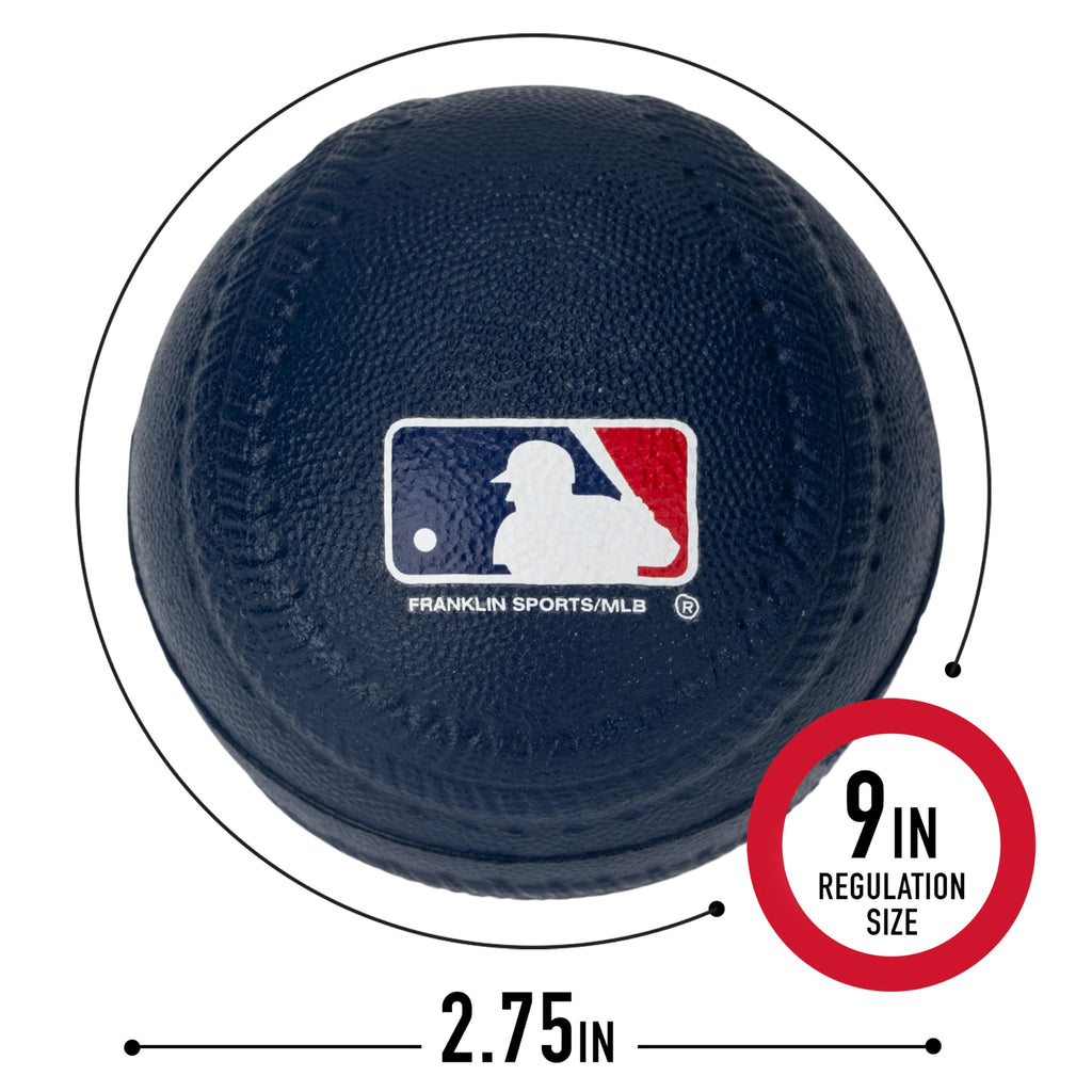 Franklin Sports Foam Baseballs - Soft Foam Practice Baseballs For Kids - Perfect For Hitting And Indoor Or Outdoor Play - 3 Pack