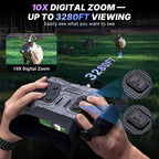 WOSPORTS 4K Night Vision Goggles with 48MP Photo, 3280ft Full Color Vision, 1300ft IR Distance, 3 HD Screen, 10X Optical Zoom, 5