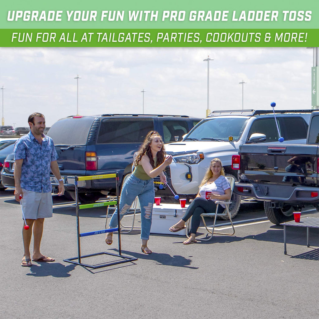 Gosports Pro Grade Ladder Toss Indoor/Outdoor Game Set With 6 Soft Rubber Bolo Balls, Travel Carrying Case