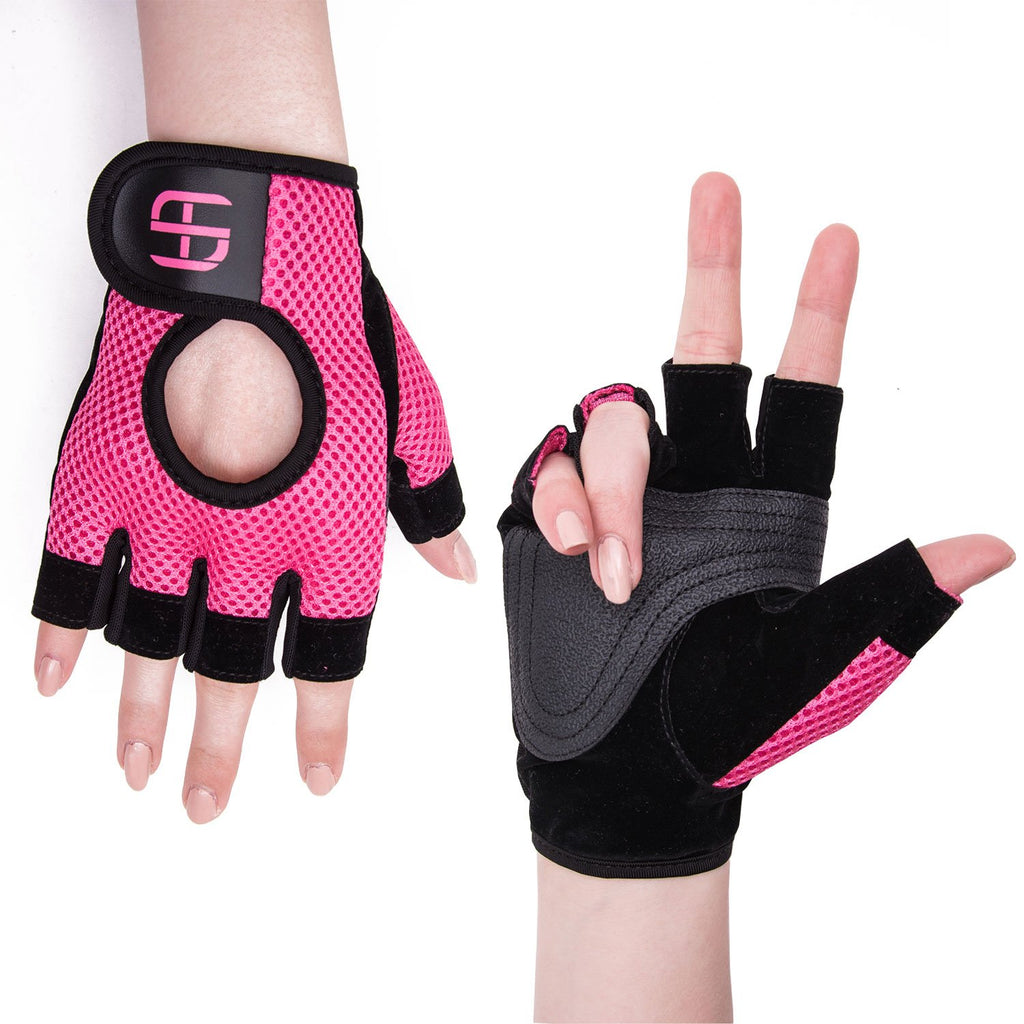 Shred & Tone Callasus Prevention Exercise Gloves, Pink, Medium