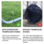 12Inch Trampolines Wind Stakes Heavy Duty U Type Sharp Ends Safety Ground Anchor Galvanized Steel For Soccer Goals, Camping Tent