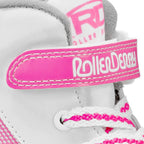 Roller Derby Firestar Youth Girl'S Quad Roller Skates, White/Pink, Size 01