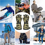 Madetec Heated Gloves For Men Women, Winter Gloves Upgraded Rechargeable Battery, Waterproof & Double Windproof Electric Heated