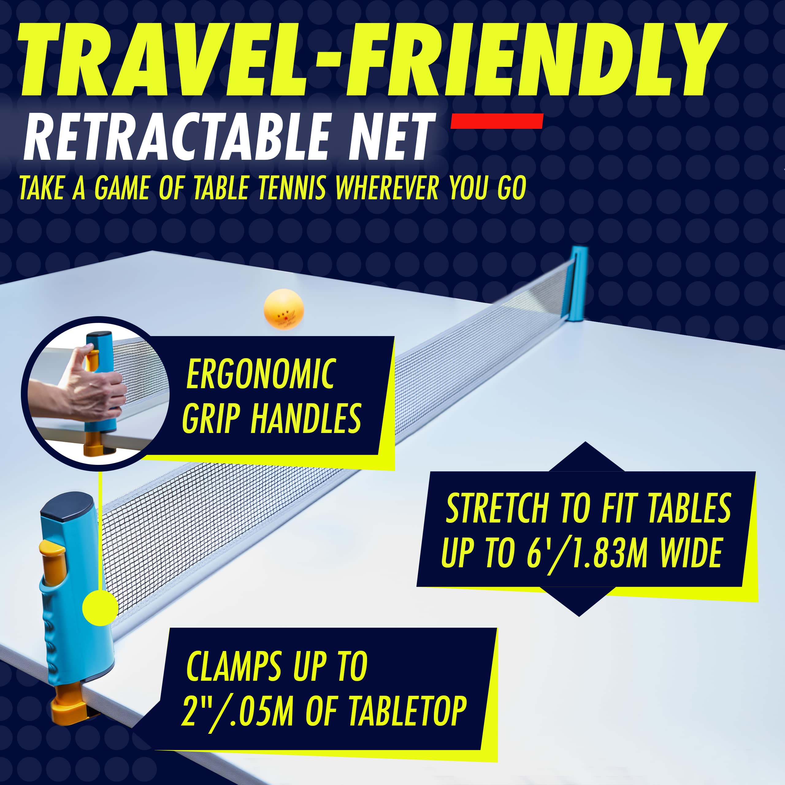 Nibiru Sport Ping Pong Paddles Set - Professional Table Tennis Rackets And Balls, Retractable Net With Posts And Storage Case -