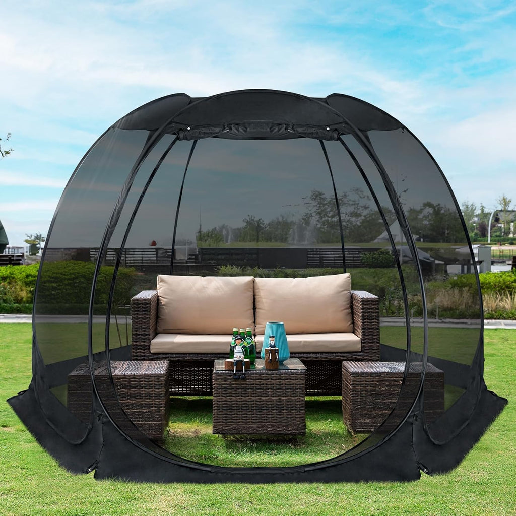 Alvantor Pop Up House Tent, Outdoor Screen Room, Canopy Tent With Uv Resistant, Easy Up Foldable Screen House For Camping Garden