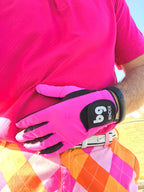Bg Bender Golf Glove  Wear On Left  (Pink, Mens Small)