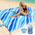 Everlasting Comfort Large Beach Blanket Waterproof & Sandproof - Oversized Outdoor Beach Mat Sand Free - Beach Accessories for F