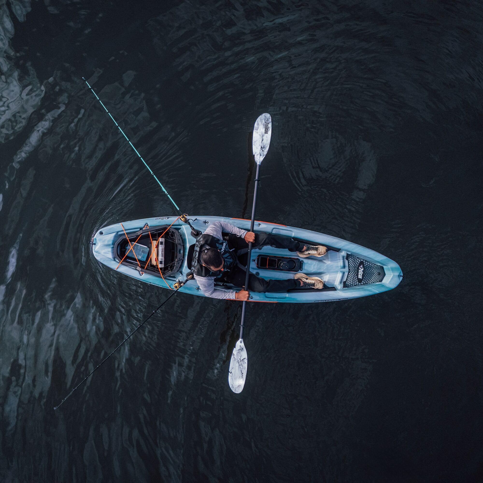Pelican Sentinel 100X - Angler Sit On Top Fishing Kayak - Forest Mist - Lightweight - Ergolounge Seating System - 10 Ft