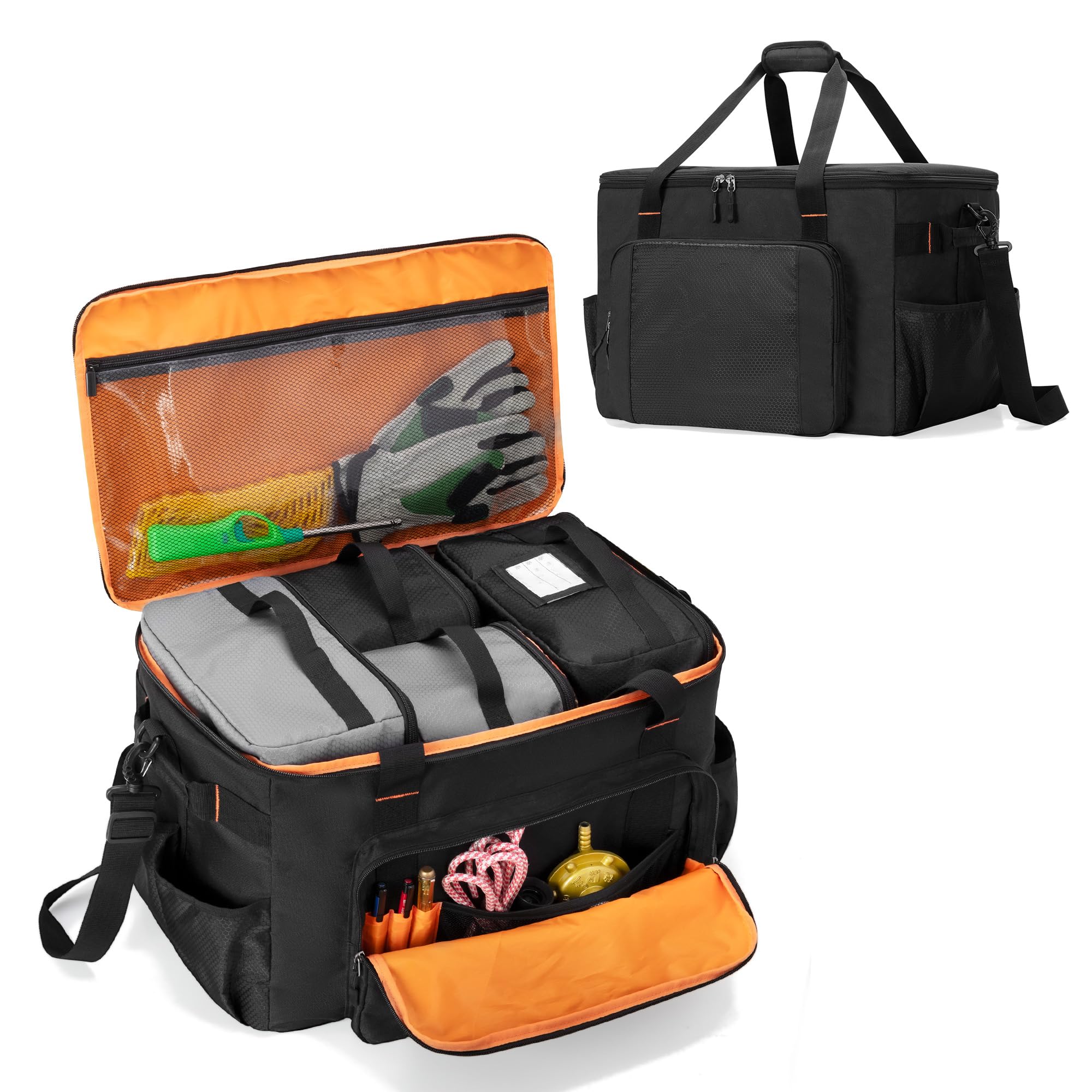 GRAOSO Camping Organizers and Storage, 4 Pcs Camping Packing Cubes with Carrying Bag for Easy Storage and Transport, 5-in-one Ta