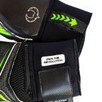 Renegade Gk Vulcan Abyss Goalie Gloves With Pro-Tek Fingersaves | 3.5+3Mm Hyper Grip & 4Mm Duratek | Black & Green Soccer Goalke