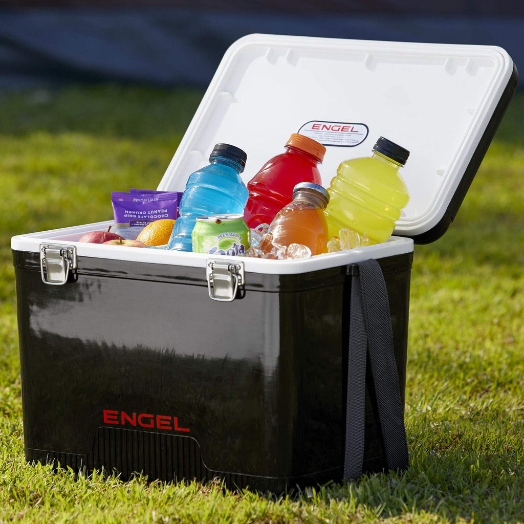 Engel UC13 13 Quart Leak-Proof, Air Tight, Drybox Cooler and Small Hard Shell Lunchbox for Men and Women in Black