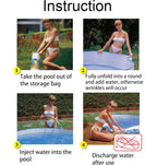 Nuwani Kiddie Pools - Round Plastic Pool For Kids, Toddler & Baby - Easy Non Inflatable Snapset Kid Pool - Large Collapsible Swi