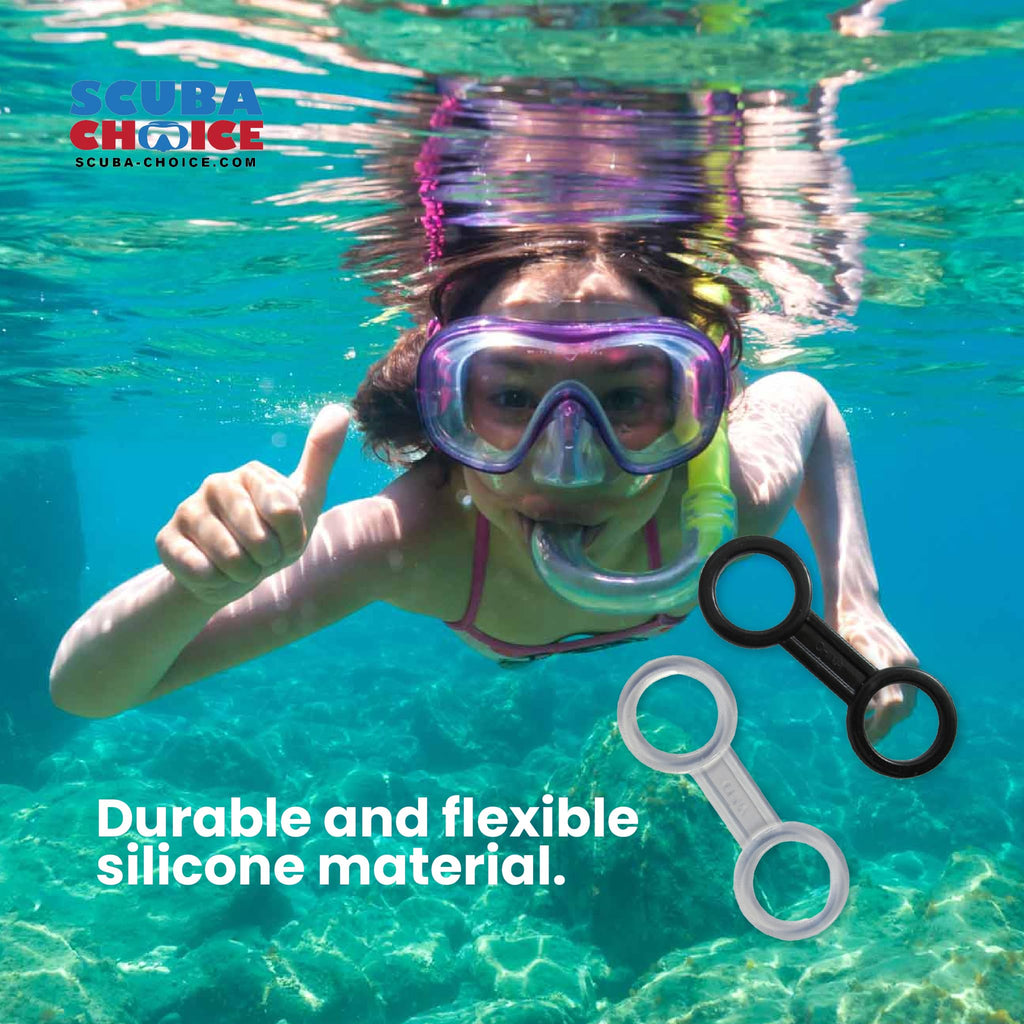 Scuba Choice Scuba Diving Snorkeling Silicone Snorkel Keeper, Black